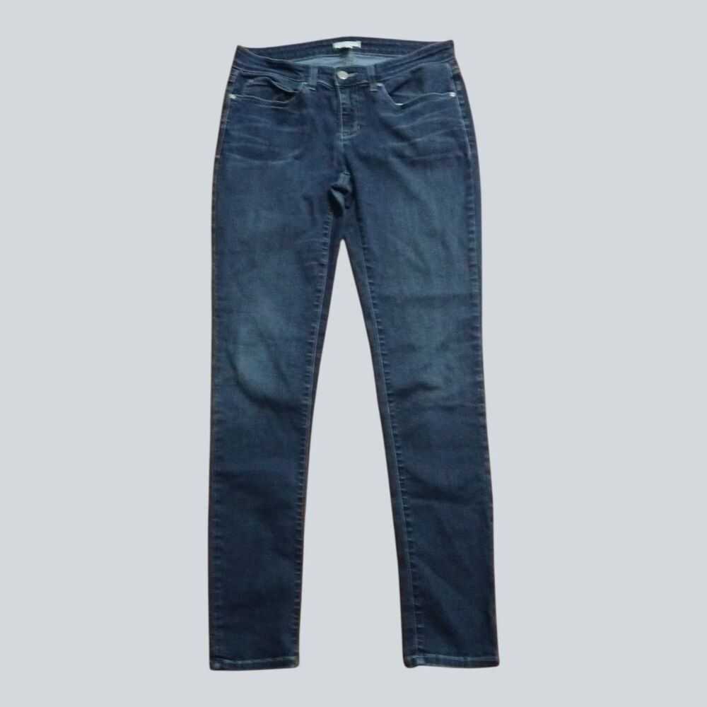 Eileen Fisher Womens 4 Organic Cotton Blend Straight Leg Jeans Blue Stretch